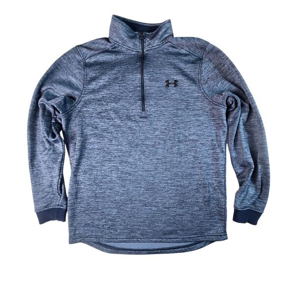 Under Armour Coldgear Womens M Navy Loose Fit Pullover Sweatshirt 1/4 Zip Sporty - Picture 1 of 13